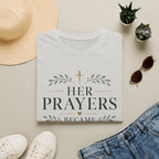 Her Prayers Became My Testimony T-shirt view 3