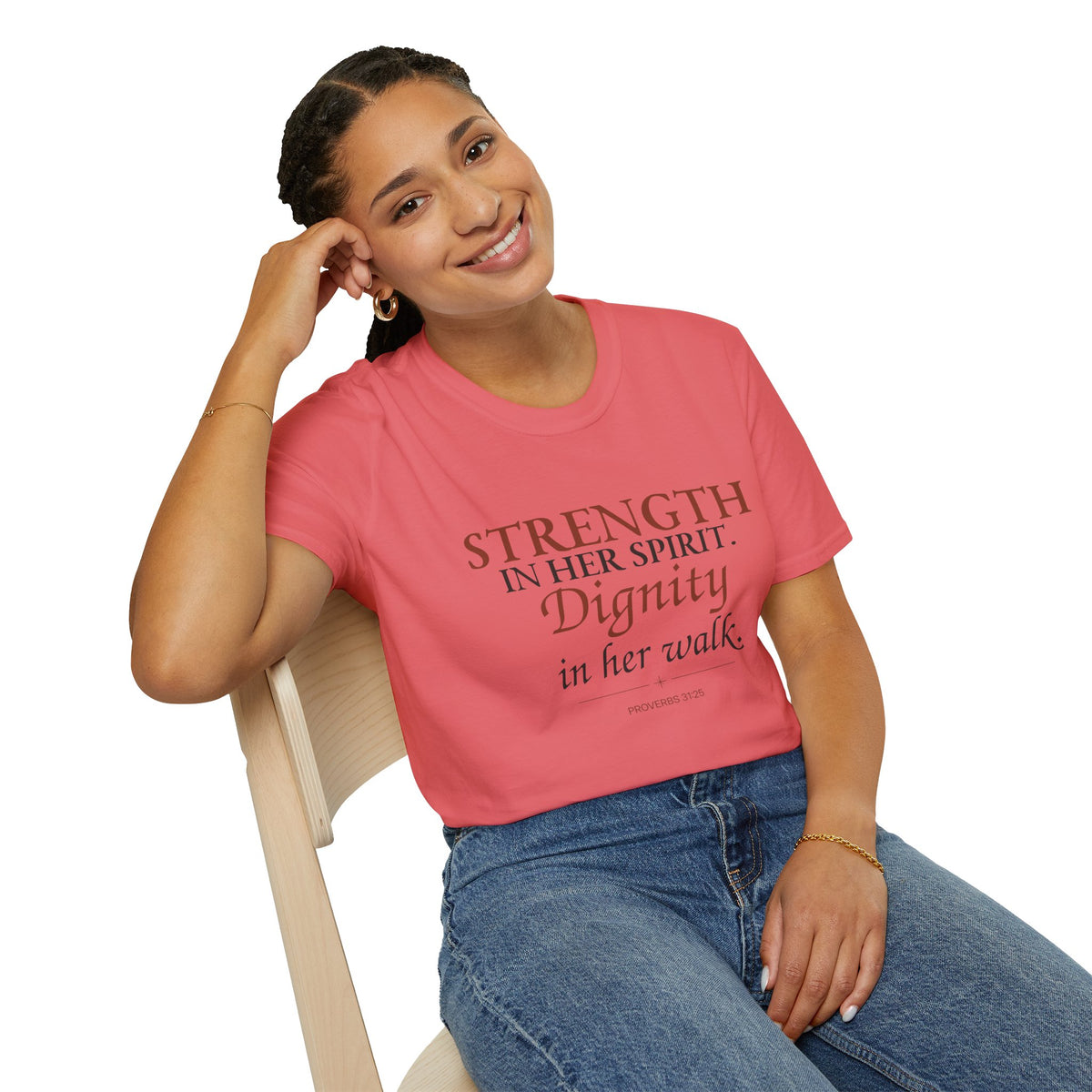 Strength in Her Spirit. Dignity in Her Walk. Christian T-Shirt