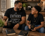 A Father's Greatest Legacy Is Faith T-shirt view 3