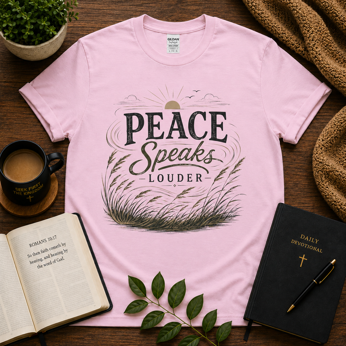 Peace Speaks Louder Christian T-Shirt hero image