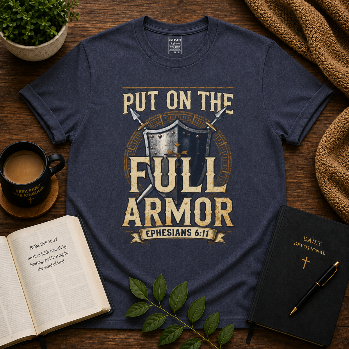 Put on the Full Armor Christian T-Shirt hero image