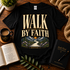 Walk by Faith Christian T-Shirt Seek First flat-lay hero